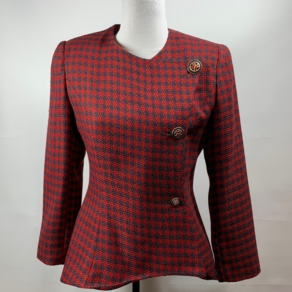Vintage John Meyer by Norwich Asymmetrical Button Down blazer, 6